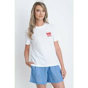 Tricou de bumbac organic cu imprimeu grafic imagine