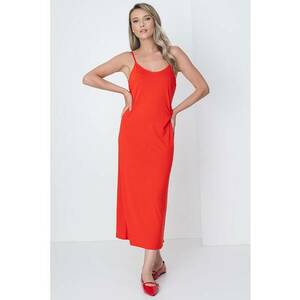 Rochie midi dreapta cu bretele inguste Canora imagine