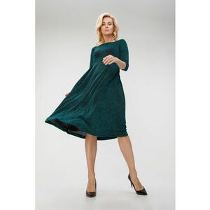 Rochie midi evazata cu decolteu rotund imagine