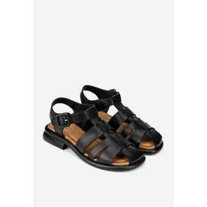 Sandale dama piele neagra imagine