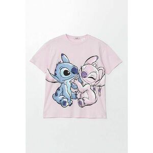 Tricou de bumbac cu imprimeu Stitch imagine