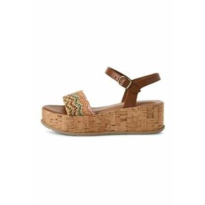 Sandale wedge din piele imagine