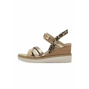 Sandale wedge de piele imagine