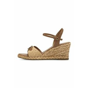 Sandale wedge cu aplicatii de iuta cu aspect impletit imagine