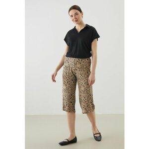 Pantaloni capri drepti cu imprimeu imagine