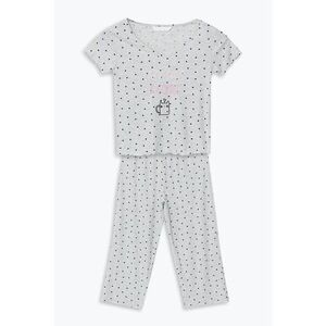 Pijama cu buline - model si decolteu in V imagine