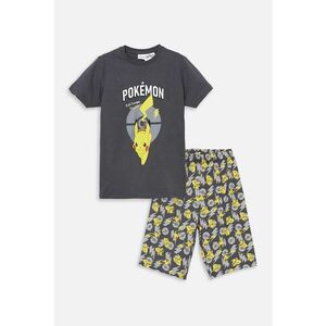 Pijama scurta cu imprimeu cu Pokemon Pikachu imagine
