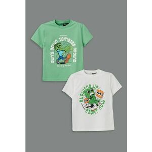 Set de tricouri din bumbac cu imprimeu - 2 piese imagine