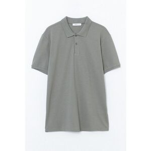 Tricou din amestec de modal cu guler polo imagine