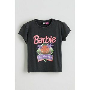 Tricou din bumbac cu model grafic si imprimeu text imagine