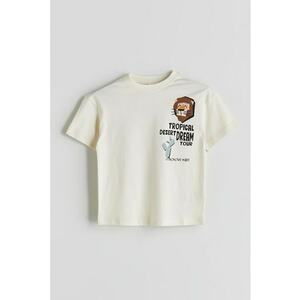 Tricou cu imprimeu grafic pe partea din spate si decolteu la baza gatului imagine