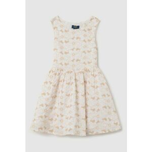 Rochie cu model floral si decupaj pe spate imagine