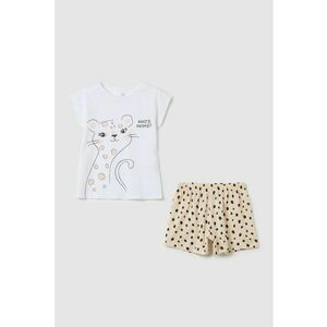 Pijama de bumbac cu pantaloni scurti imagine