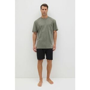Pijama cu pantaloni scurti si buzunar pe piept imagine