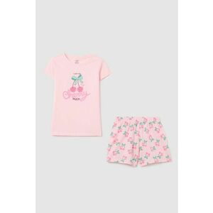 Pijama cu pantaloni scurti si imprimeu grafic imagine