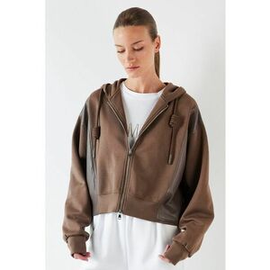 Hanorac relaxed fit cu fermoar bidirectional imagine
