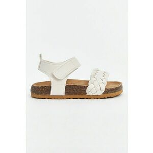 Sandale cu velcro si bareta impletita imagine