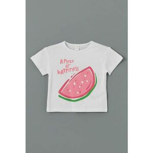 Tricou de bumbac cu imprimeu fructat imagine