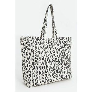 Geanta shopper din material textil cu model text imagine