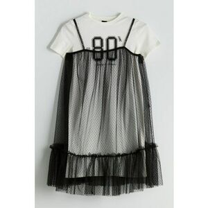 Rochie de bumbac cu tul imagine