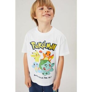 Tricou de bumbac cu imprimeu Pokemon imagine
