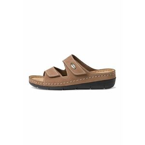 Papuci wedge de piele imagine