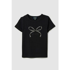 Tricou cu imprimeu si broderie text imagine