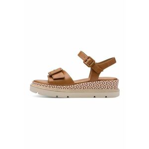 Sandale wedge de piele imagine