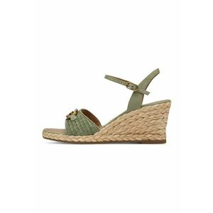 Sandale wedge cu aplicatii de iuta cu aspect impletit imagine