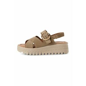 Sandale wedge de piele intoarsa imagine