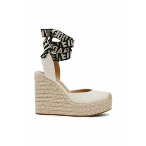 Sandale wedge cu sireturi Dafina imagine