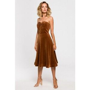 Rochie din catifea cu corset si fusta intarita - imagine