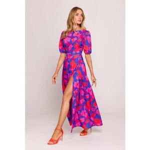 Rochie maxi evazata cu imprimeu - imagine