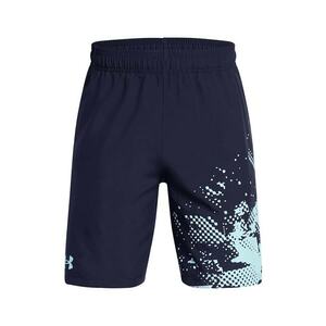 Pantaloni scurti cu model si talie elastica pentru fitness imagine
