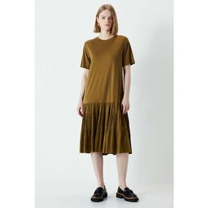 Rochie midi dreapta cu decolteu rotund imagine