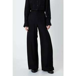 Pantaloni cu croiala ampla si model houndstooth imagine