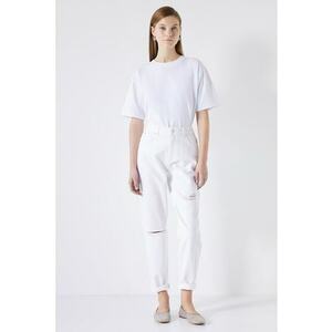 Blugi mom-fit cu talie inalta imagine