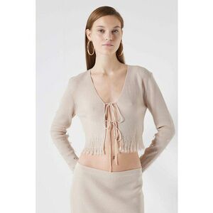 Cardigan crop cu aplicatii cu margele imagine