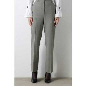 Pantaloni cu croiala conica si model houndstooth imagine