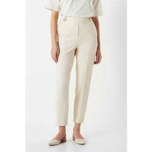 Pantaloni crop cu nasturi decorativi imagine
