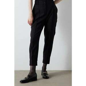 Pantaloni crop cu croiala conica imagine