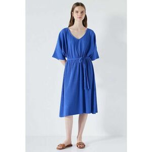 Rochie midi cu decolteu in V imagine