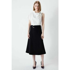 Rochie midi evazata cu catarama imagine