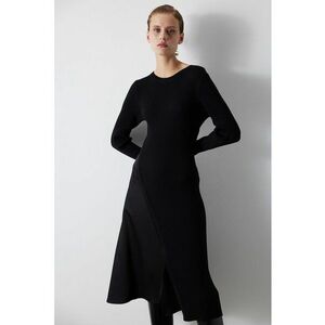 Rochie striata cu maneci lungi imagine