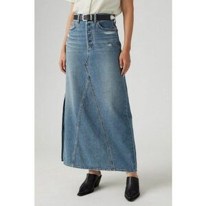 Fusta din denim cu slit lateral imagine
