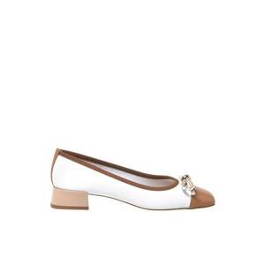 Pantofi de piele cu aplicatie cap-toe si funda imagine