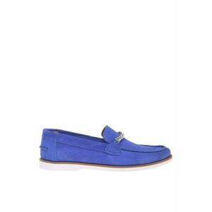 Pantofi loafer de piele intoarsa cu detaliu metalic imagine