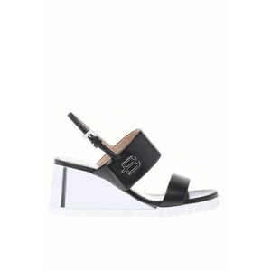 Sandale wedge de piele imagine