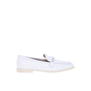 Mocasini de piele cu logo metalic imagine