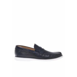 Pantofi loafer din piele cu perforatii imagine